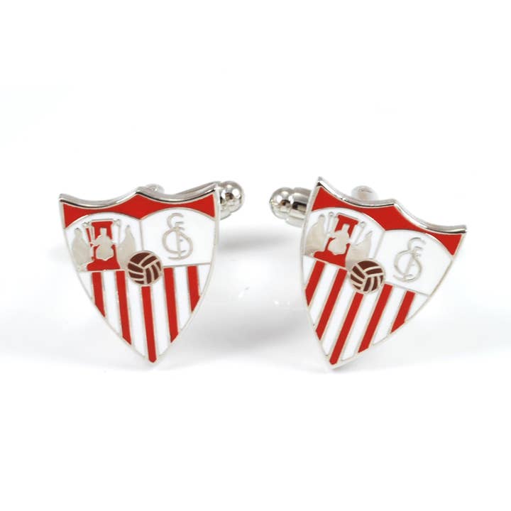 Beclosetoyou - Vente Boutons de manchette - Boutons de manchette pour maillot Sevilla FC 17 mm