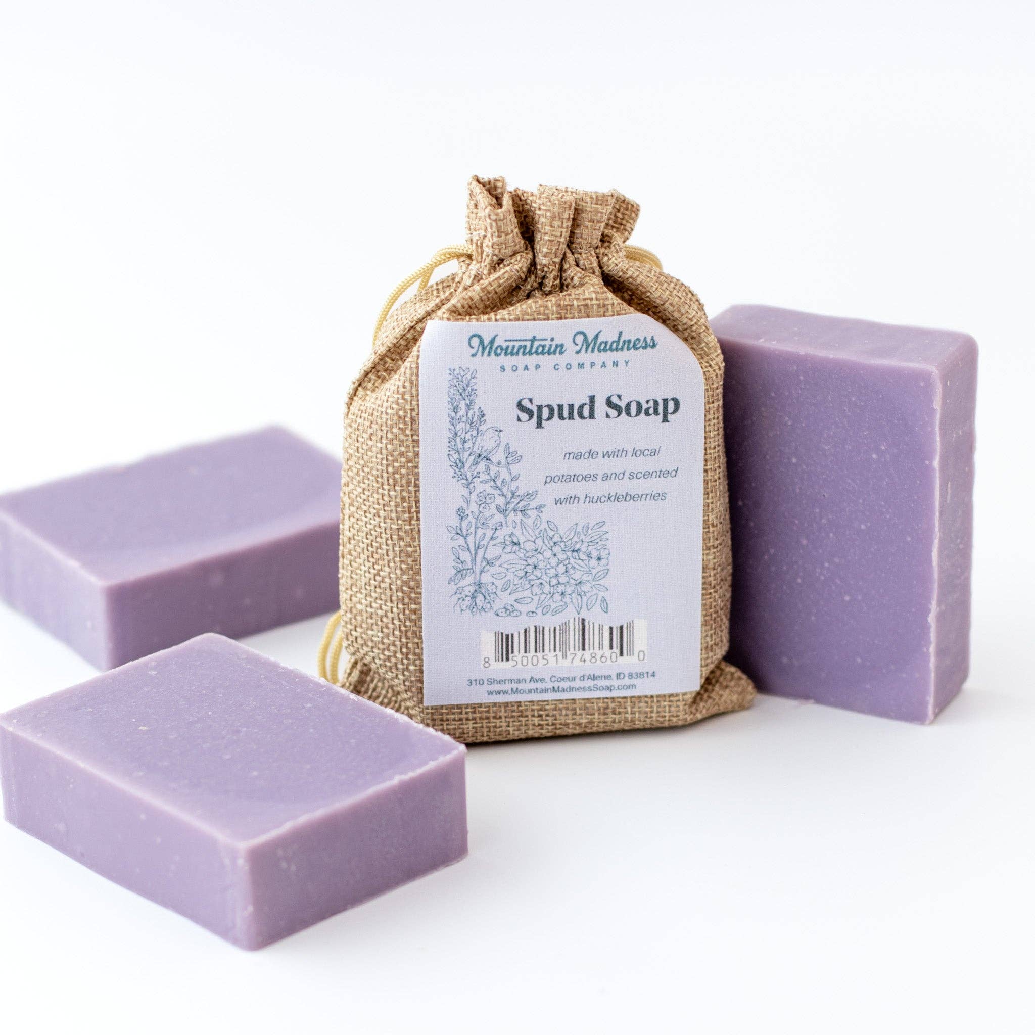 Mountain Madness Soap Co. - Wholesale Bar Soap - Idaho Spud Handmade Soap | Huckleberry & Potato Fiber1