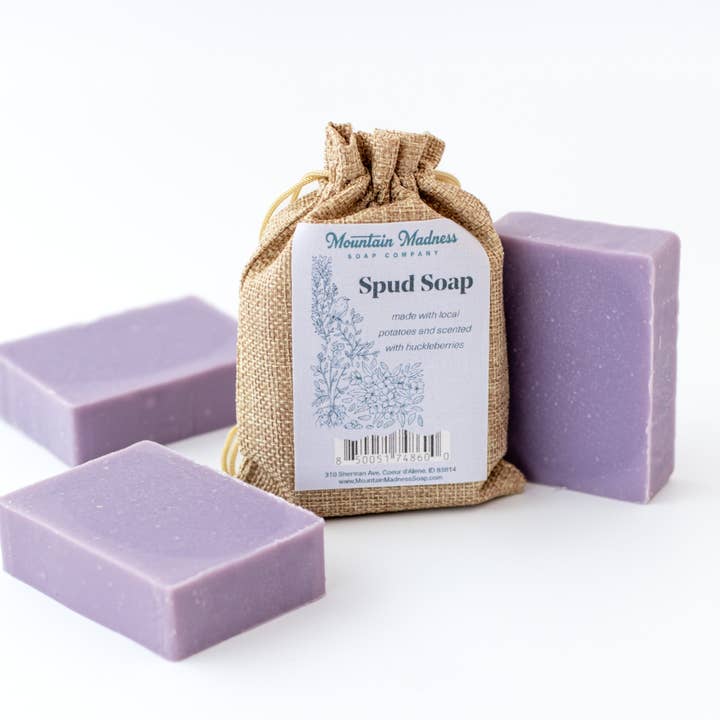 Mountain Madness Soap Co. - Wholesale Bar Soap - Idaho Spud Handmade Soap | Huckleberry & Potato Fiber1