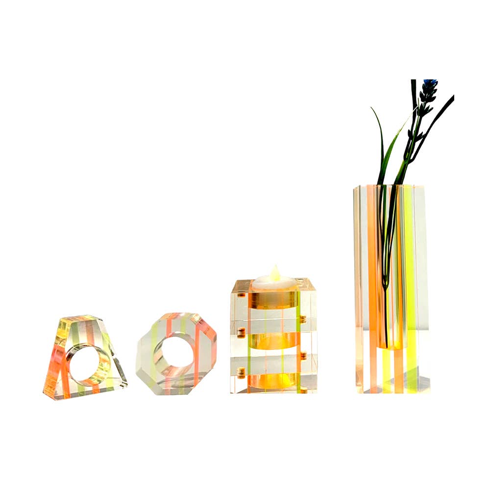 Canetti Design Group Inc. – wholesale Vase – Striped Colorful Bud Vase - 4 Colors 9