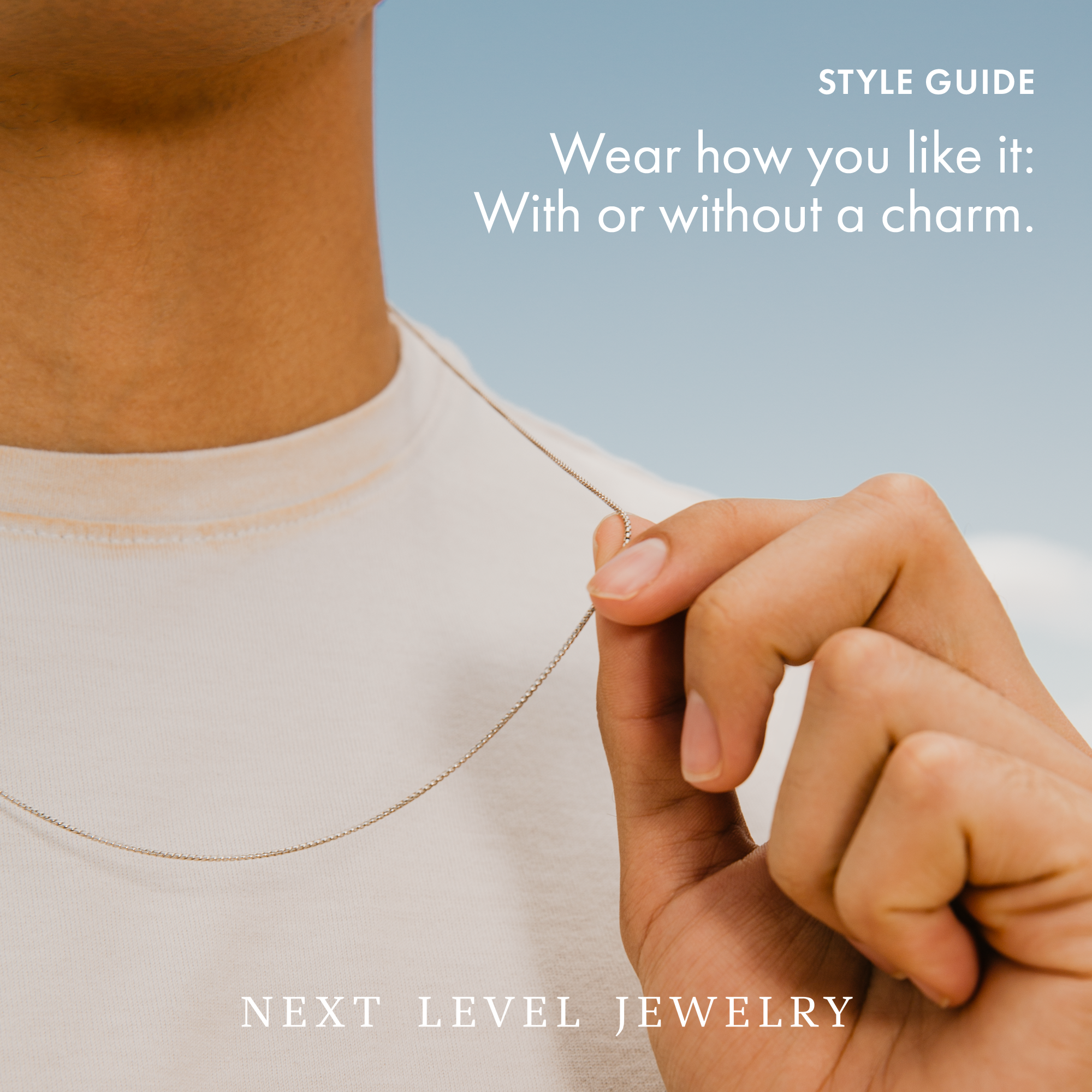 Next Level Jewelry – Engroshandel Led/kæde halskæde – Sterling sølv 1MM runde afkrydsningsfeltet kæde 16-24, Solid 925 Italien3