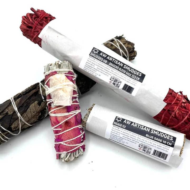 AWGifts Europe - Vente Bâtons de fumigation - Smudge Stick - Sauge blanche, eucalyptus et gingembre