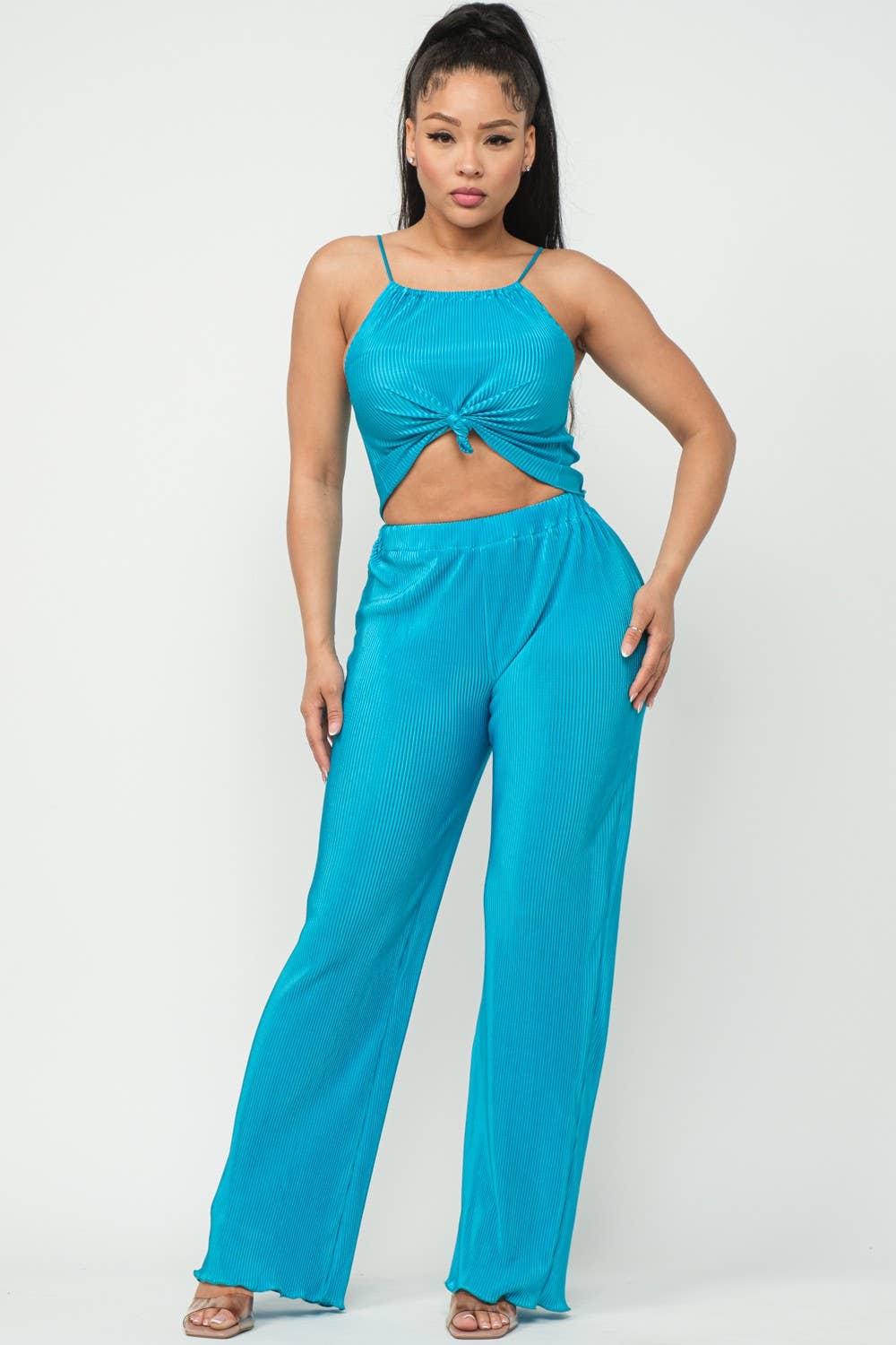 Boswell - Venta al por mayor Conjuntos de top y pantalón (NO para estar en casa) - Mujer - Conjunto de tirantes y pantalones Bodre Crop0