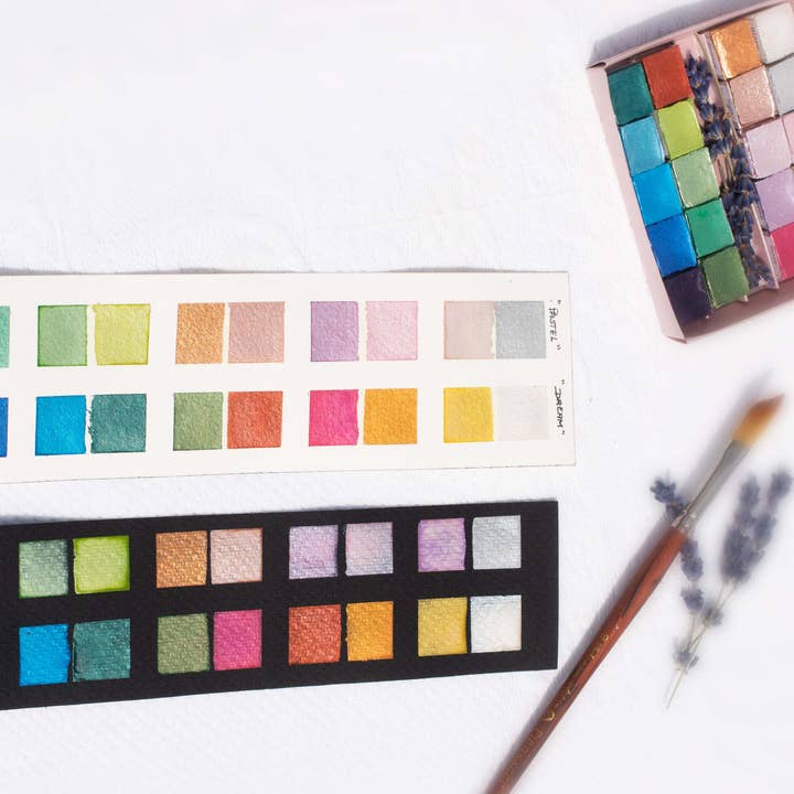 Aquarelle de Provence - Wholesale Watercolor Paint - 'DREAM' PALETTE - 10 extra-fine metallic watercolors6