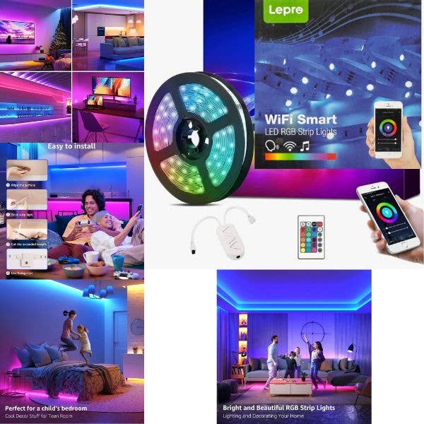 LePro Lighting - CTR - LED RGB 16.4' Strip Lights - WIFI for wholesale by St. Louis Wholesale LLC