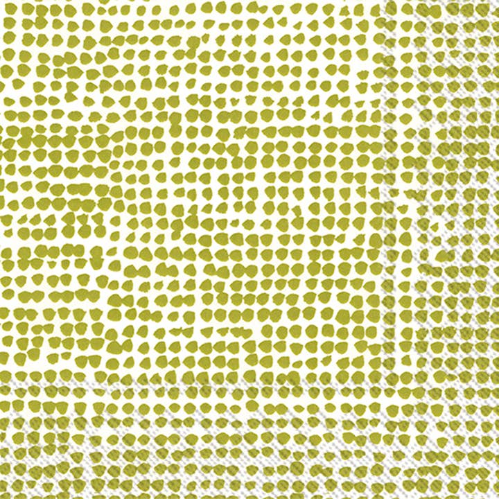 Paper Cocktail Napkins 20 ct Marimekko Orkanen white green for wholesale by Boston International
