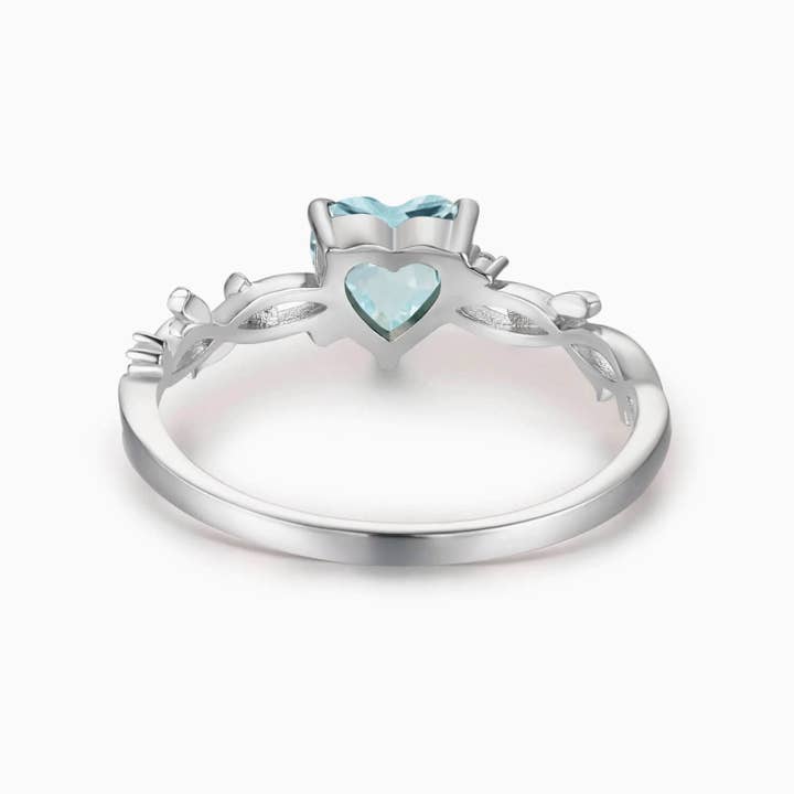 Azura Jewelry - Wholesale Band/Stacked Ring - Everlasting Heart Sky Blue Topaz Ring©4