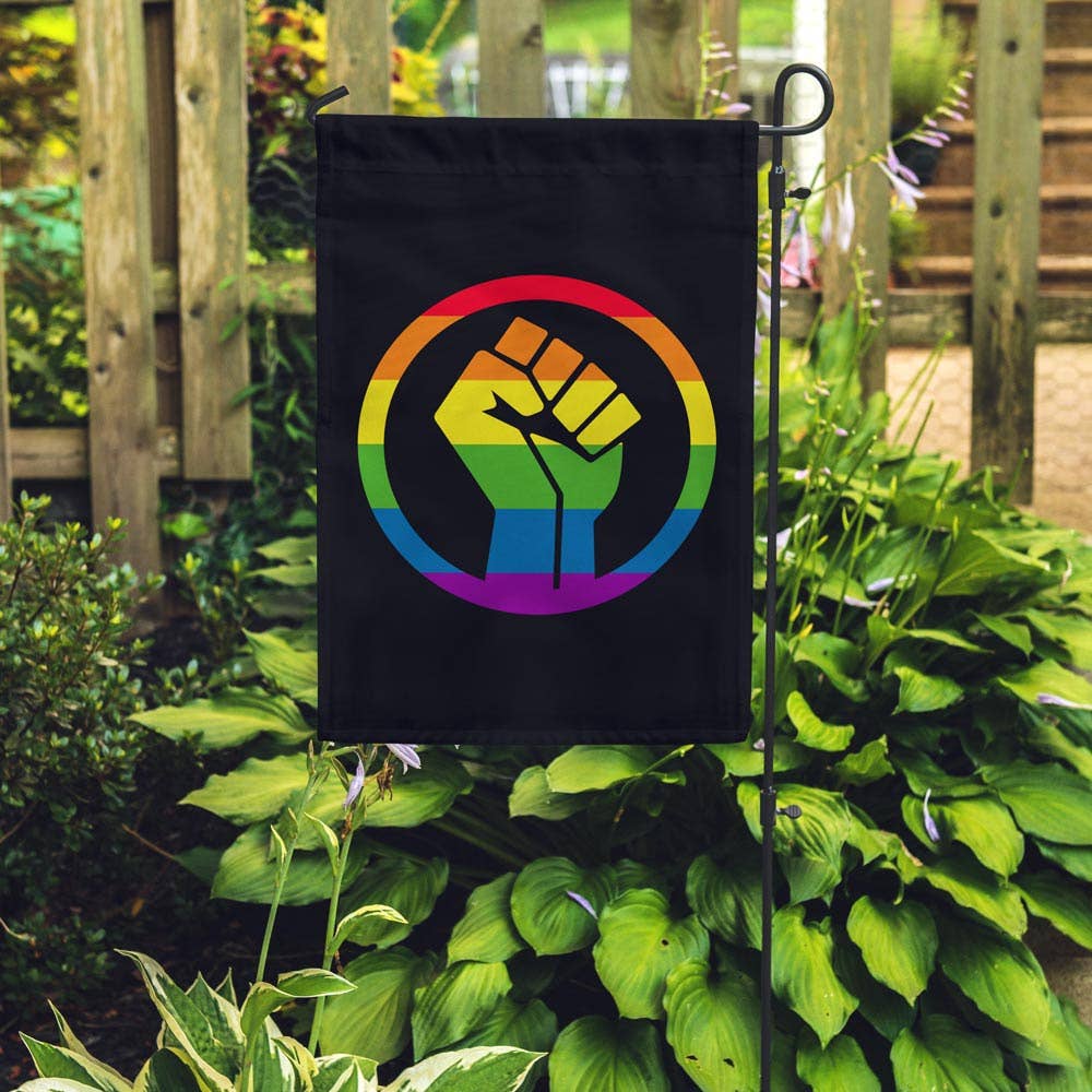 Flags For Good - Wholesale Flag - Black Lives Matter Pride Fist Garden Flag1