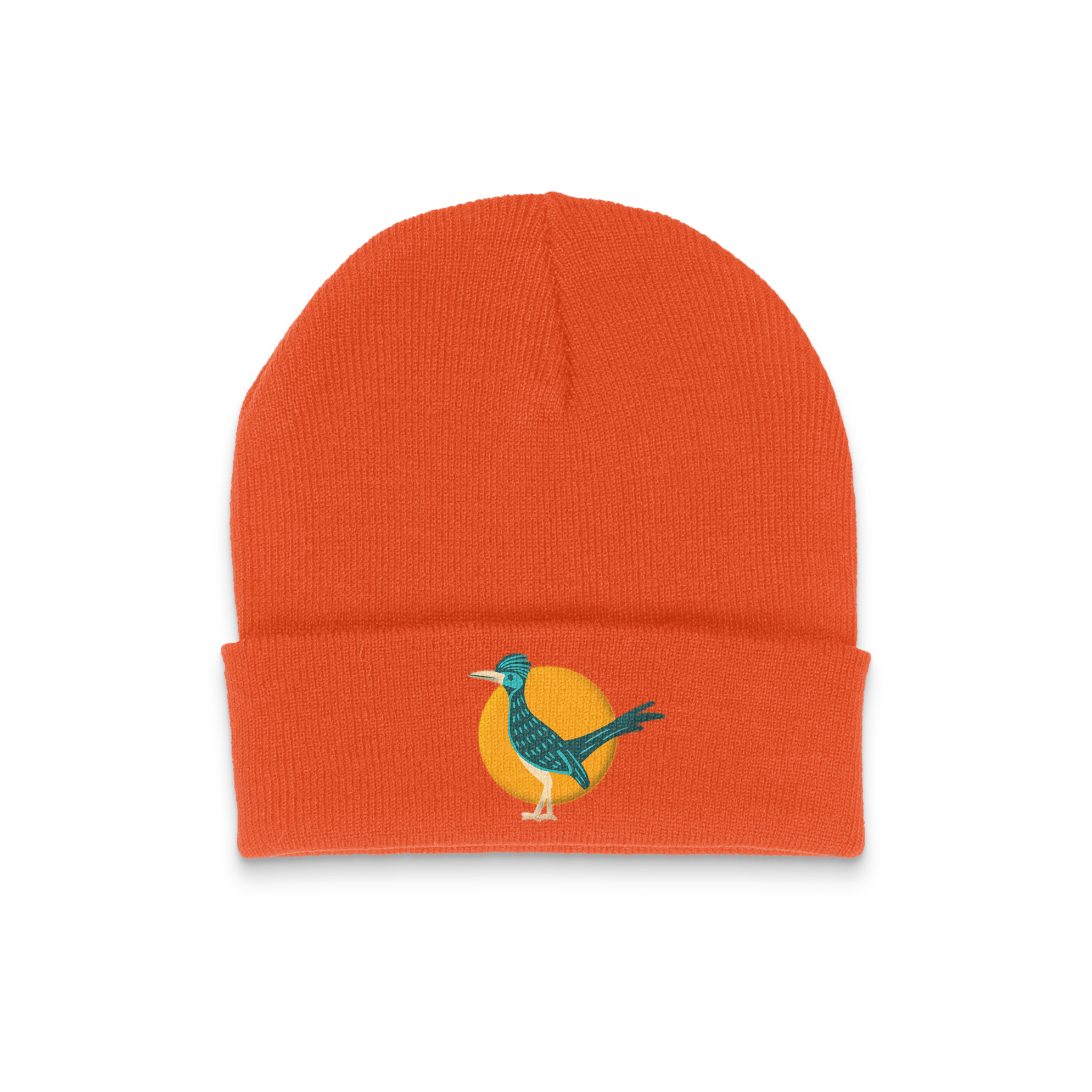 Squidly Designs - Vente Bonnet – unisexe - Bonnet brodé - Roadrunner - Orange0