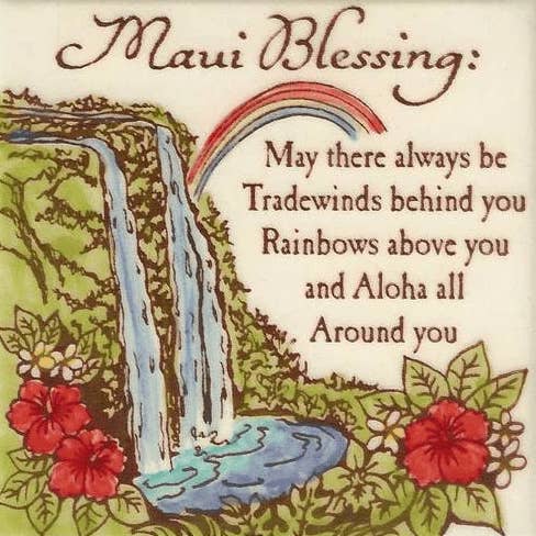 Azulejo de Bendición de Maui 6" para venta al por mayor de Banana Patch Studio