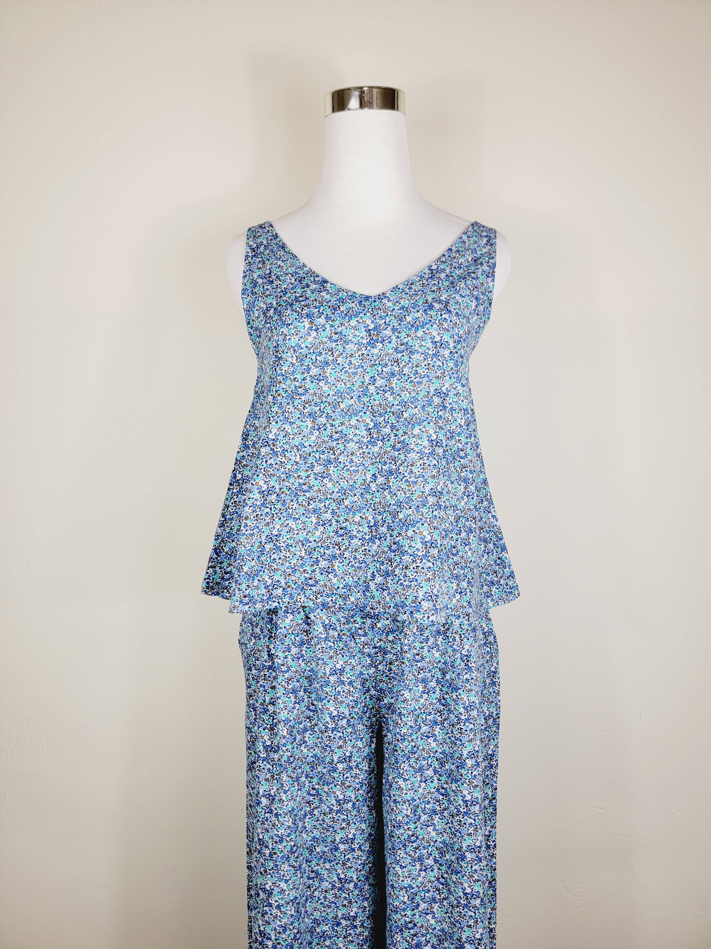 EBRU Home - Wholesale Top & Pant Set (NOT Loungewear) - Women's - Tank top with Matching Culottes elasticated belt trousers 10