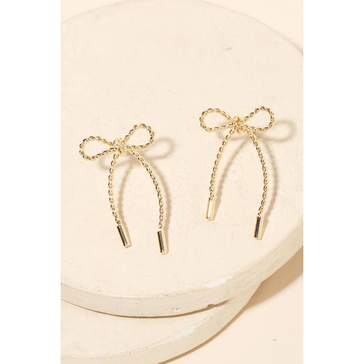 Anarchy Street - Wholesale Dangle Earrings - Twisted Bow Tie Earrings