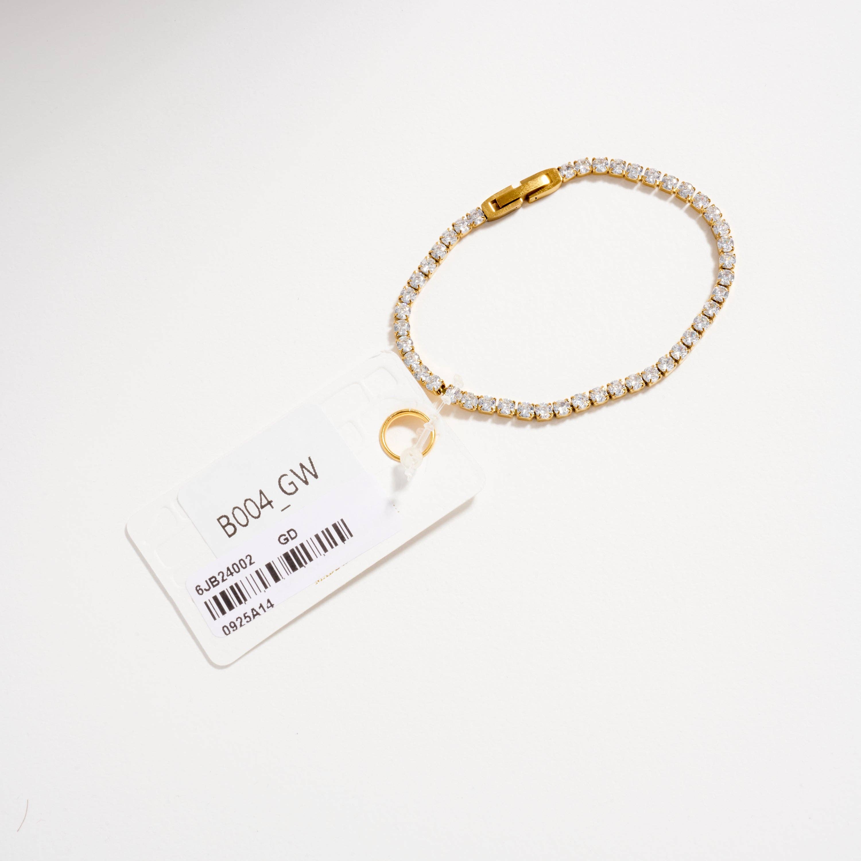 GD Gold-Tone CZ Tennis Bracelet with Clear Stones – Classic Dainty Crystal Bracelet for wholesale on Faire3
