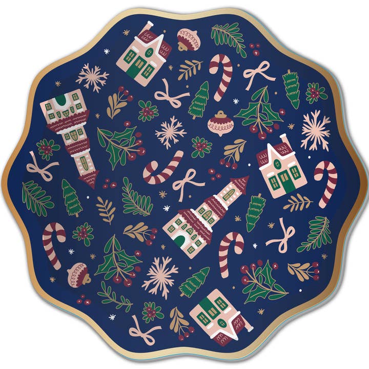 Harlow & Grey - Wholesale Disposable plate - Classic Christmas Plates - Small Paper Plates