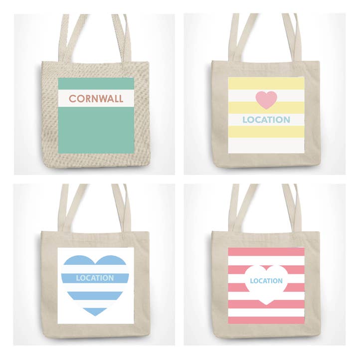 HEART MY LOCATION TOTE BAG
Request any location name for wholesale by Betty Boyns Designs