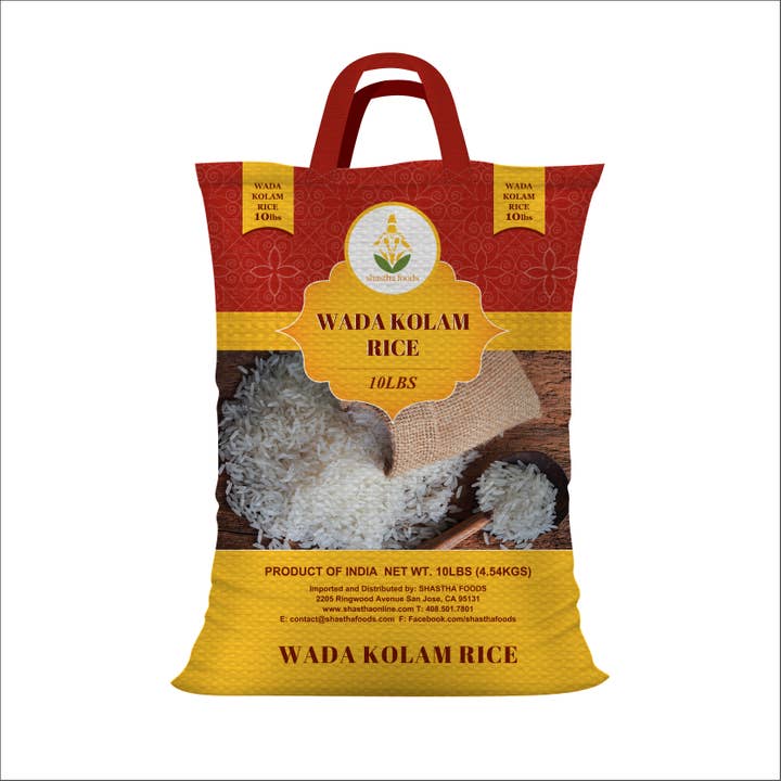Shastha Wada Kolam Rice 10 lbs for wholesale by Shastha foods
