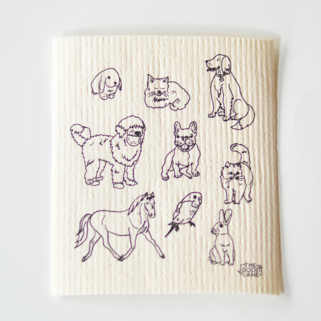The Good Lane - Wholesale Dishcloth - Cloths That Rescue Animals - Swedish Sponge Cloth Set2