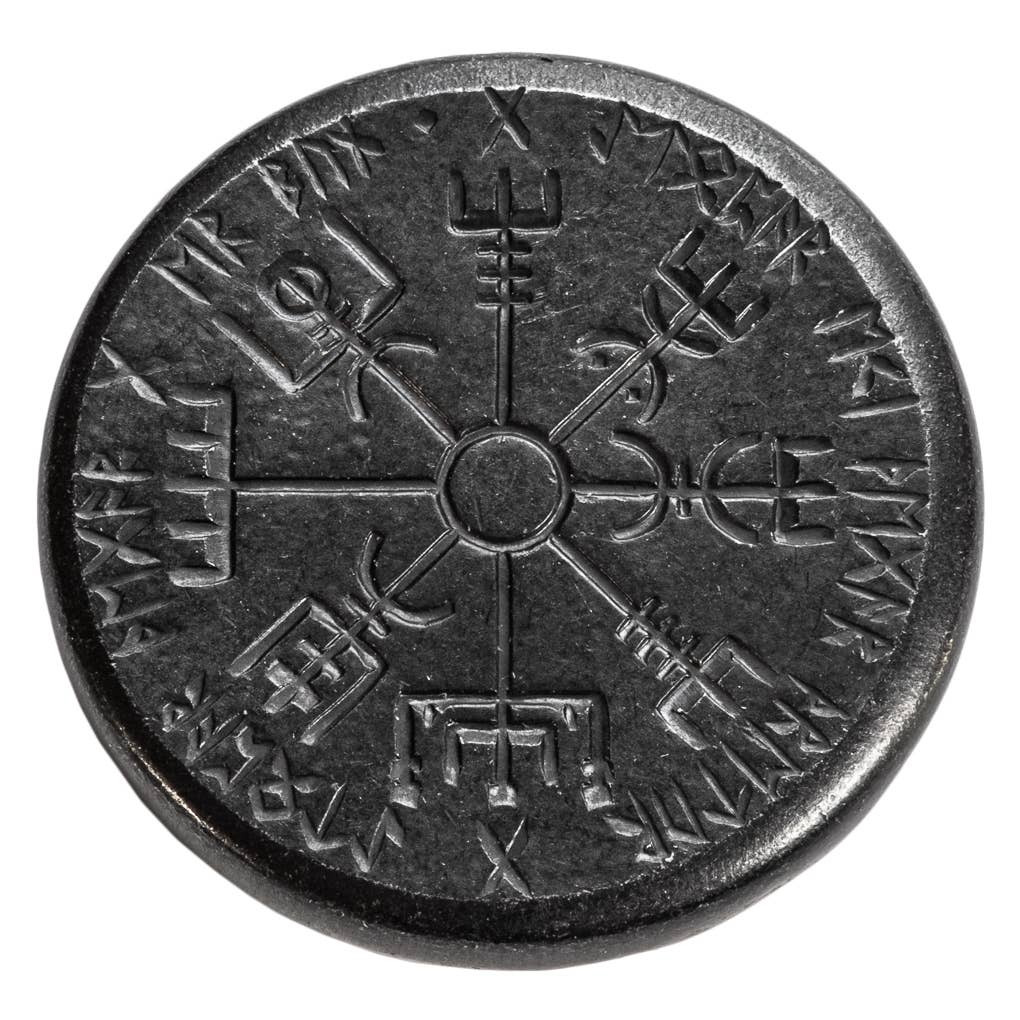 Shire Post Mint - Wholesale Keepsake Coin/Token - Norse Dual Stave in Iron, Vegvisir and Helm of Aw2