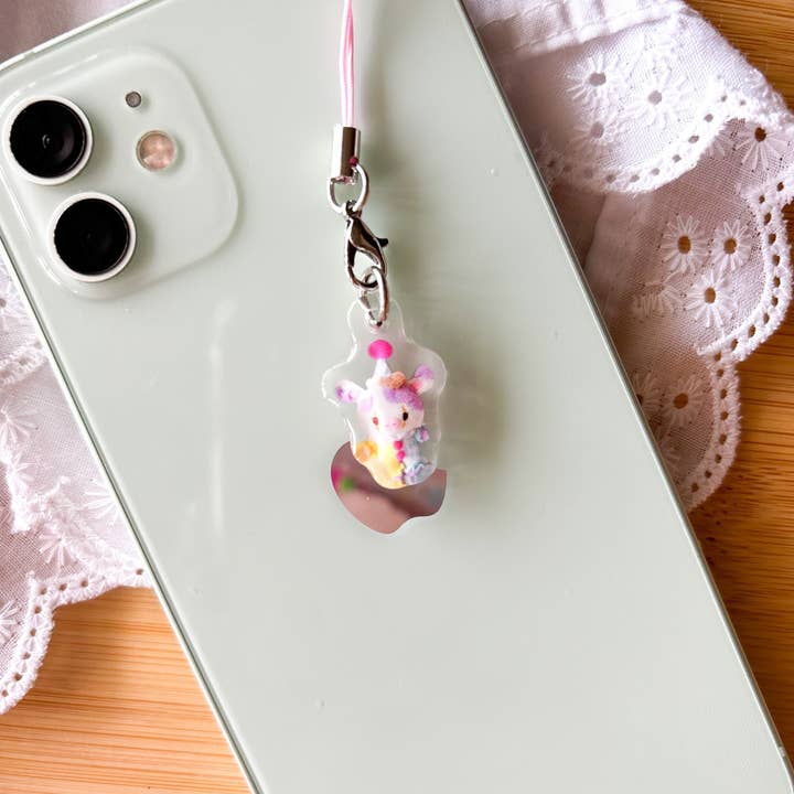 Basura Gang – wholesale Phonecase strap – Jolene the Cow Clown Plushie Phone Charm