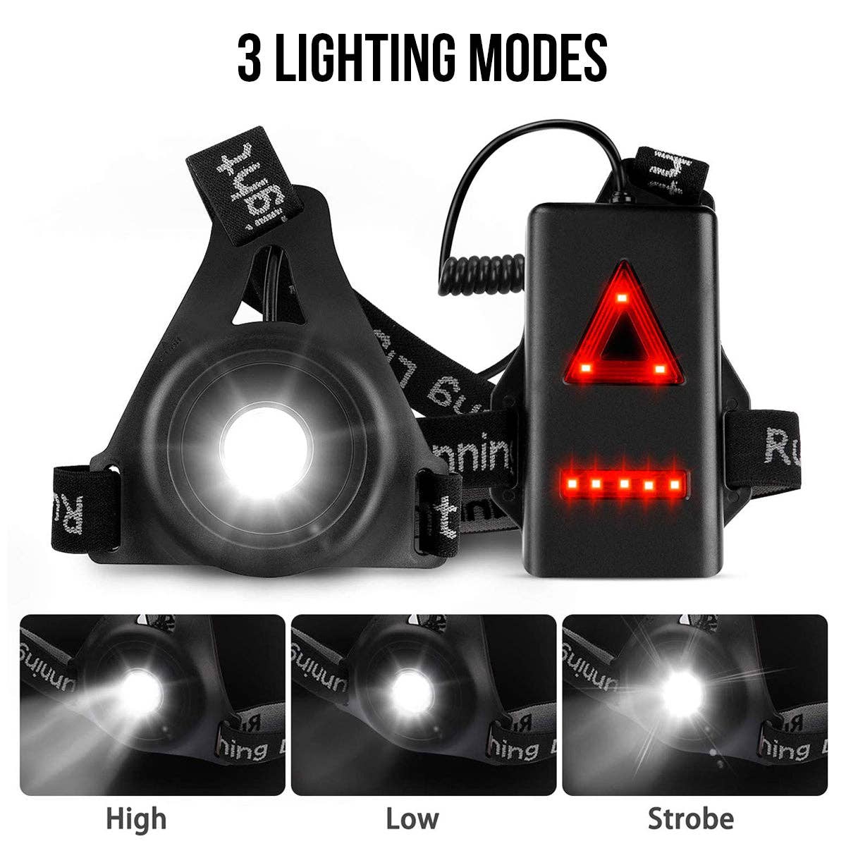 Black Safelt Sports Harness With Led Lights for wholesale on Faire1