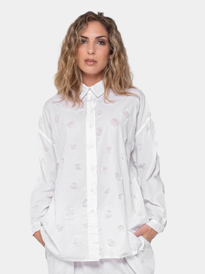 Polka Dot Long Sleeve Shirt for wholesale by Baci & Amici Fashion - US Continental