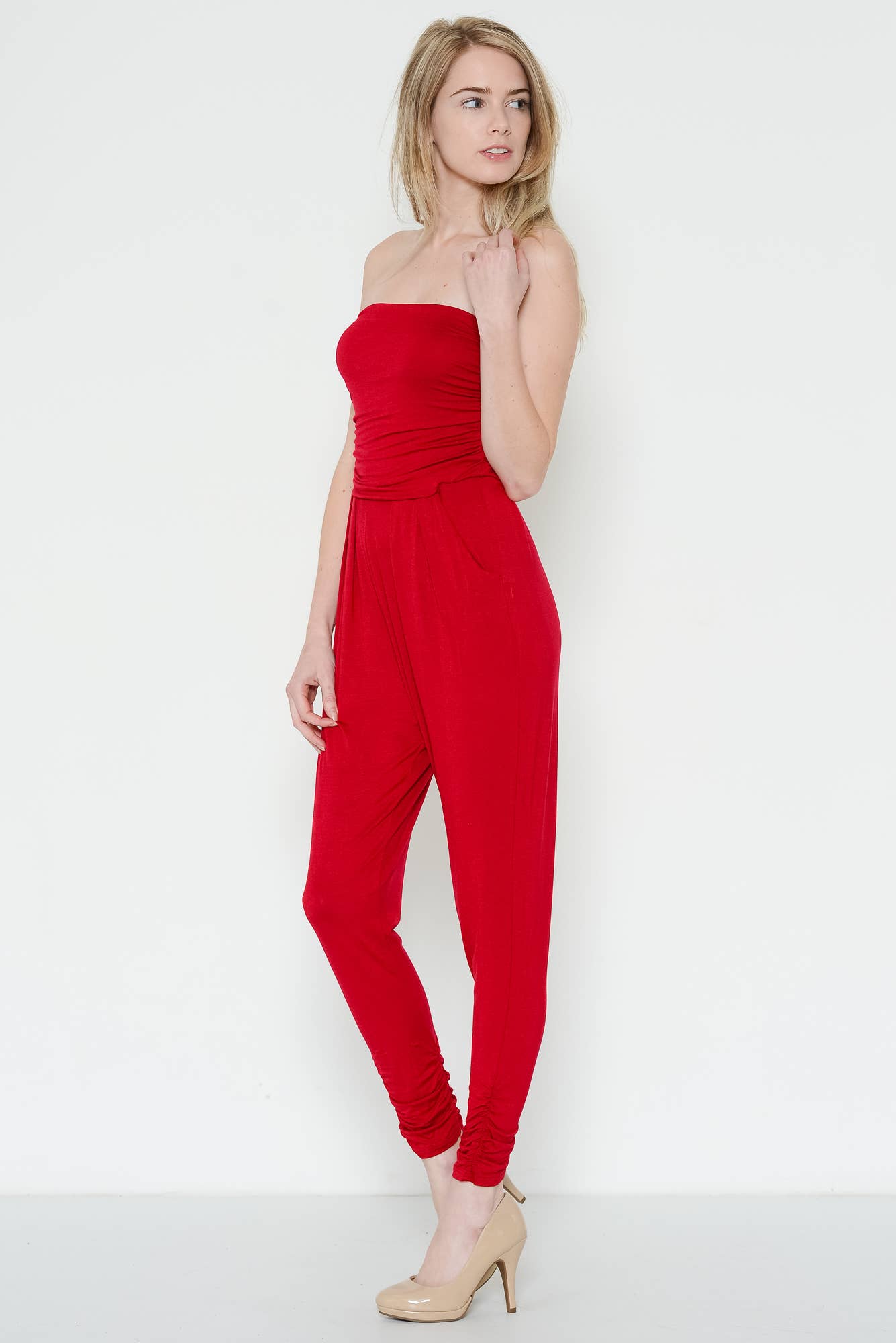 Heart & Hips – wholesale Jumpsuit – Women's – AR16435 - TUBE TOP W/SHIRRING JUMPSUIT18
