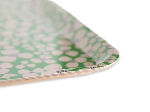 Tracey Wirth Designs - Wholesale Decorative Tray - Green Floral Birch Tray 11" x 5.25"1