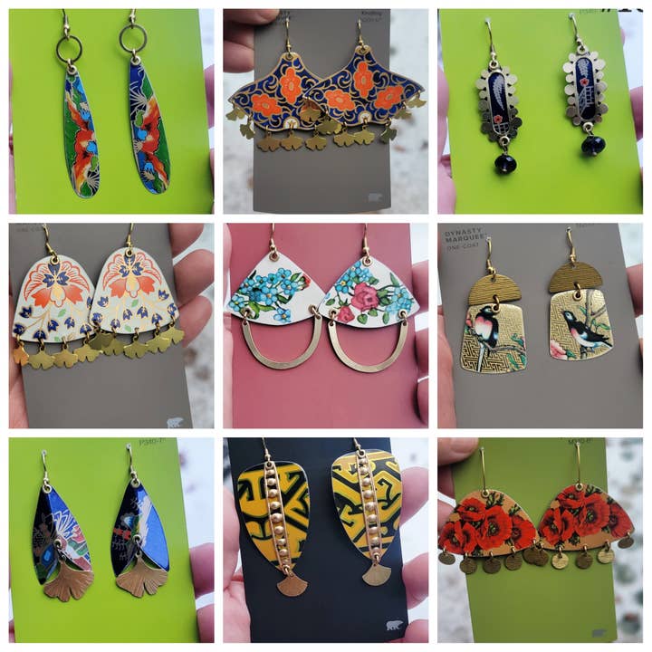 Coleção Fim de 2025 - Brincos de Lata Vintage Reutilizada por atacado de Verdilune