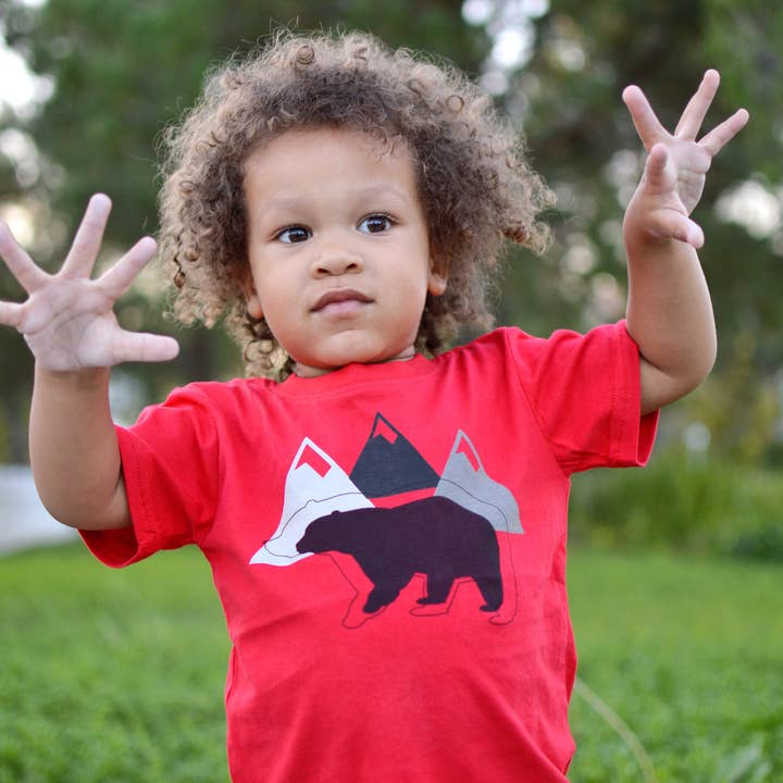 Doodle Pants – Engroshandel T-shirt - Børn – Black Bear Toddler og Kids Shirt5