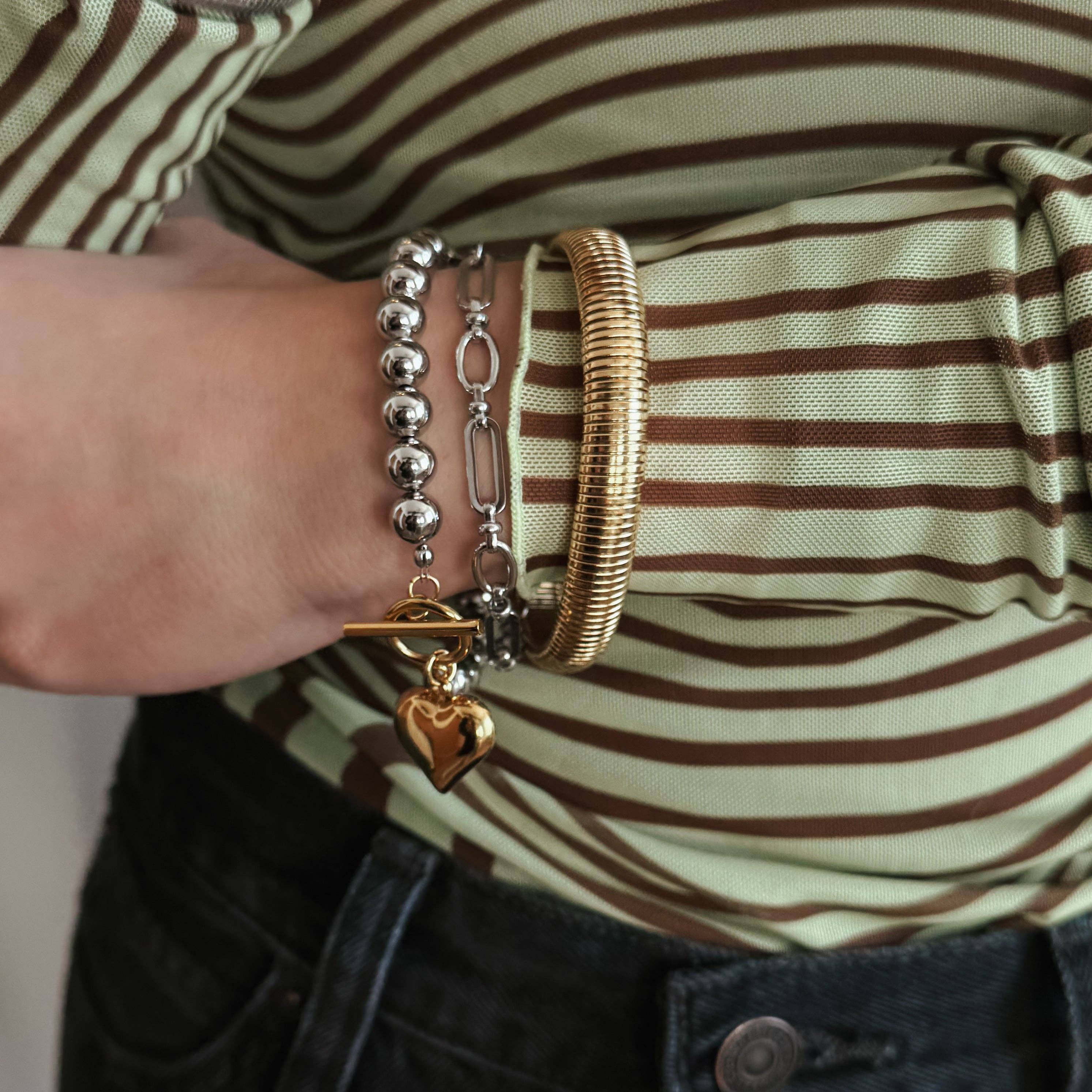 BELJOY - Wholesale Link & Chain Bracelet - Brielle Chain Link Bracelet || Choose Color5