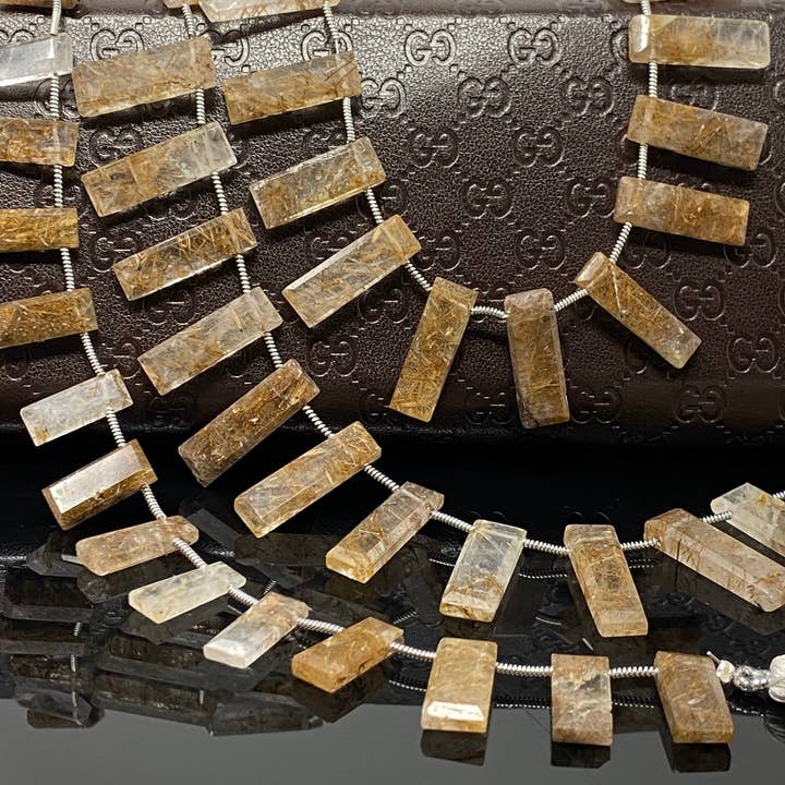 Natuurlijke koperen rutiel edelsteen kralen, sieraden benodigdheden, groothandel bulk kralen, 8” strand/15 stuks voor wholesale door Akstar Gems