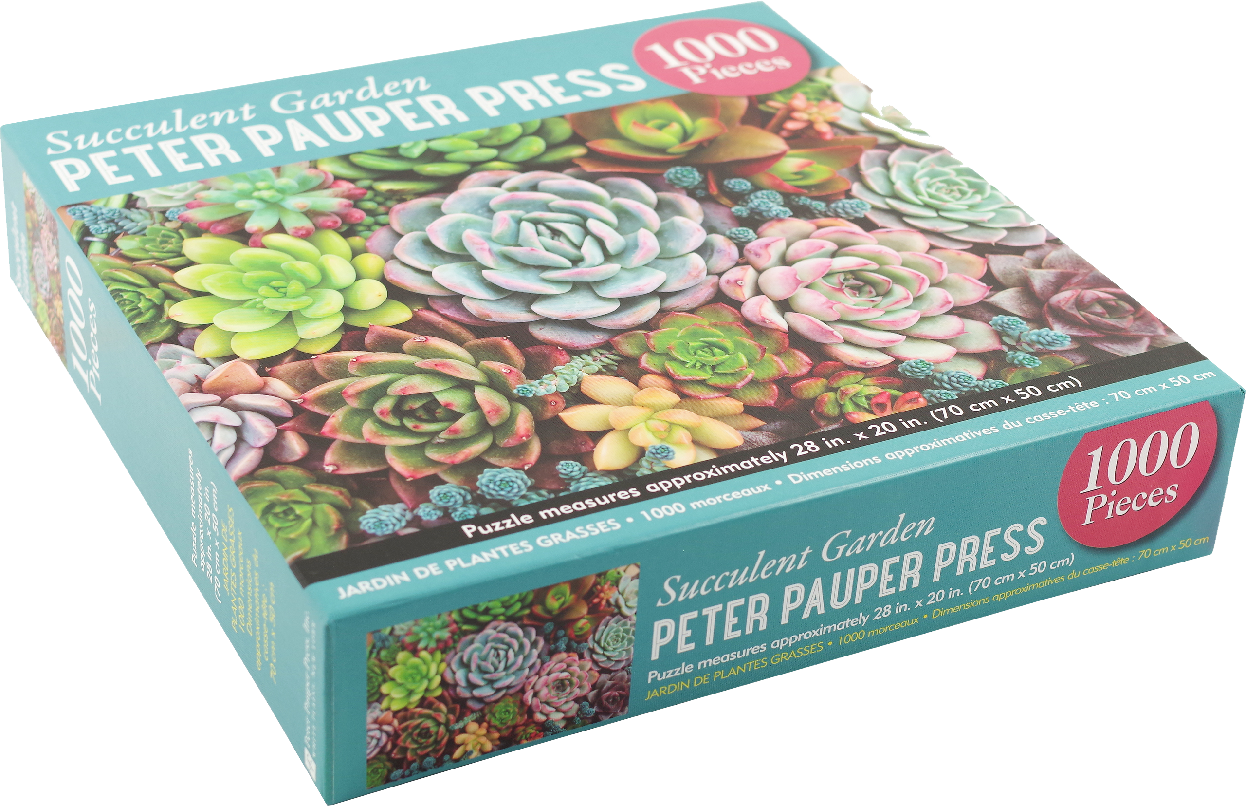 Peter Pauper Press - Wholesale Puzzle - Adult - Succulent Garden 1000 Piece Jigsaw Puzzle2