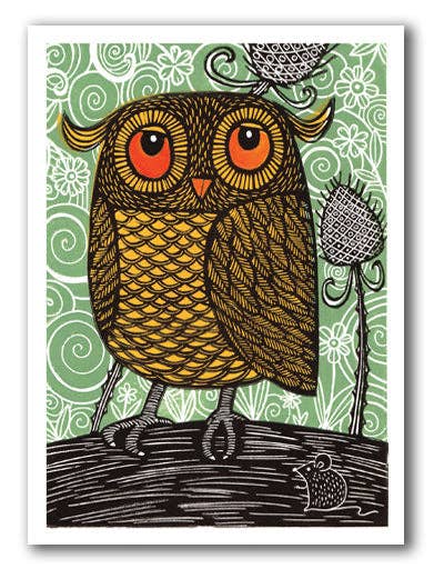 IGC305 Eule und Maus - Kat Lendacka für den Großhandel von Cardiau Nico Cards