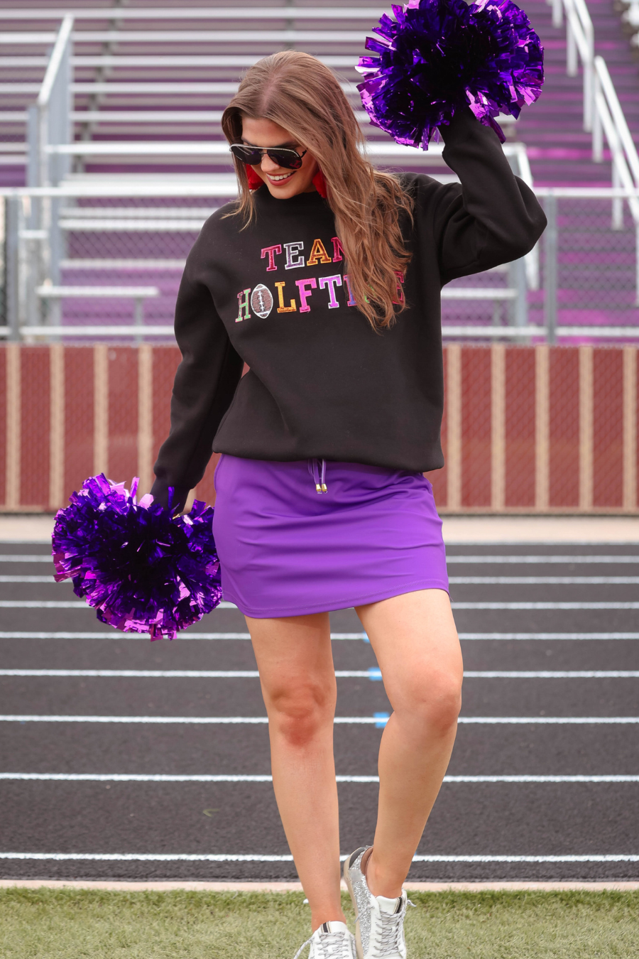 Black Team Halftime Patch Sweatshirt for wholesale on Faire3