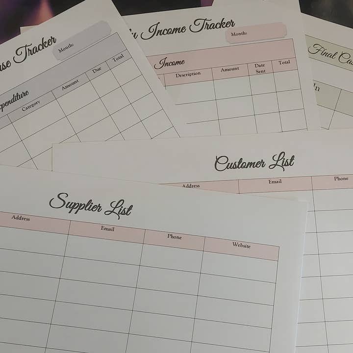 T S Business Cards and Labels – wholesale Planerare – Inkomst- och utgiftsbok1