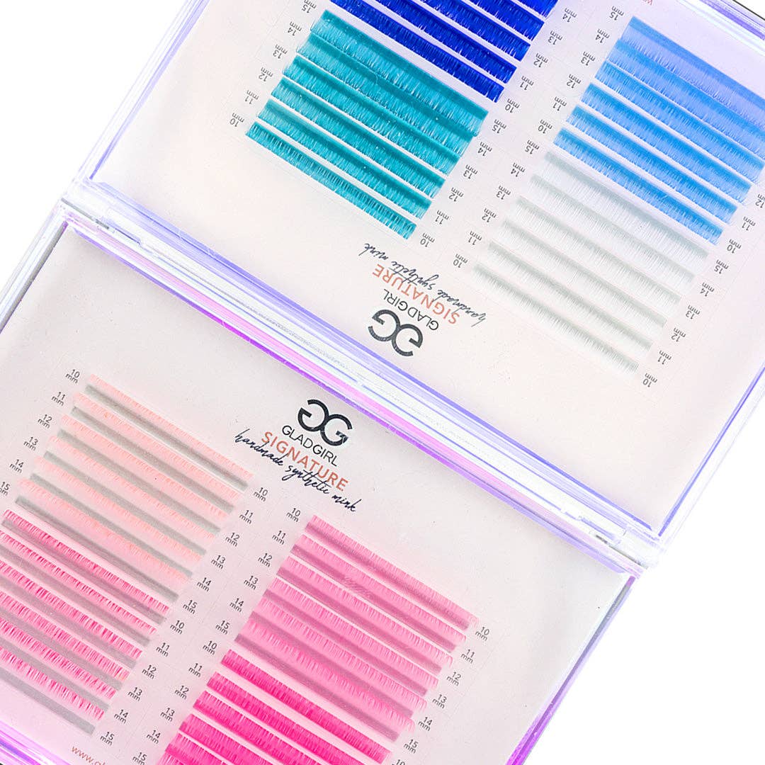 GladGirl - Wholesale False/Fake Eyelashes - Signature Mink Mixed Length Techno-Color Lashes - D Curl5
