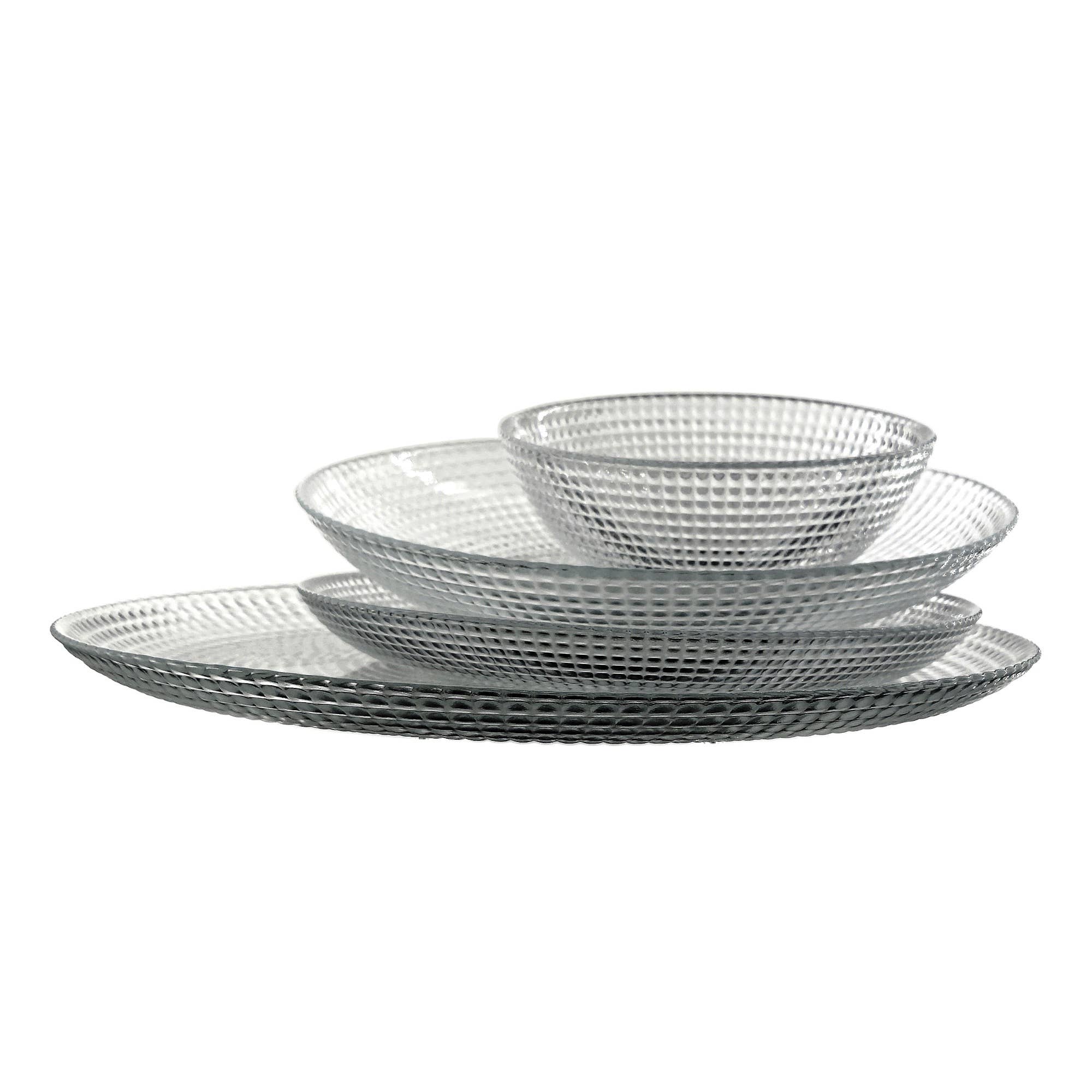 RED POMEGRANATE COLLECTION - Wholesale Dinnerware Set - RAMART Studio Glass HELIOS 16pc Dinnerware Set2