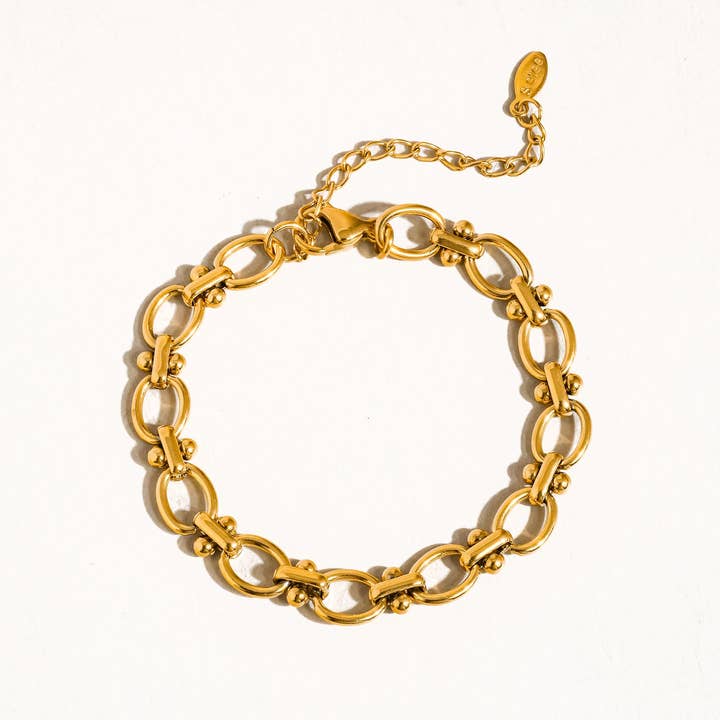 Dawson 18K Gold Non-Tarnish Braided Chain Bracelet for wholesale on Faire