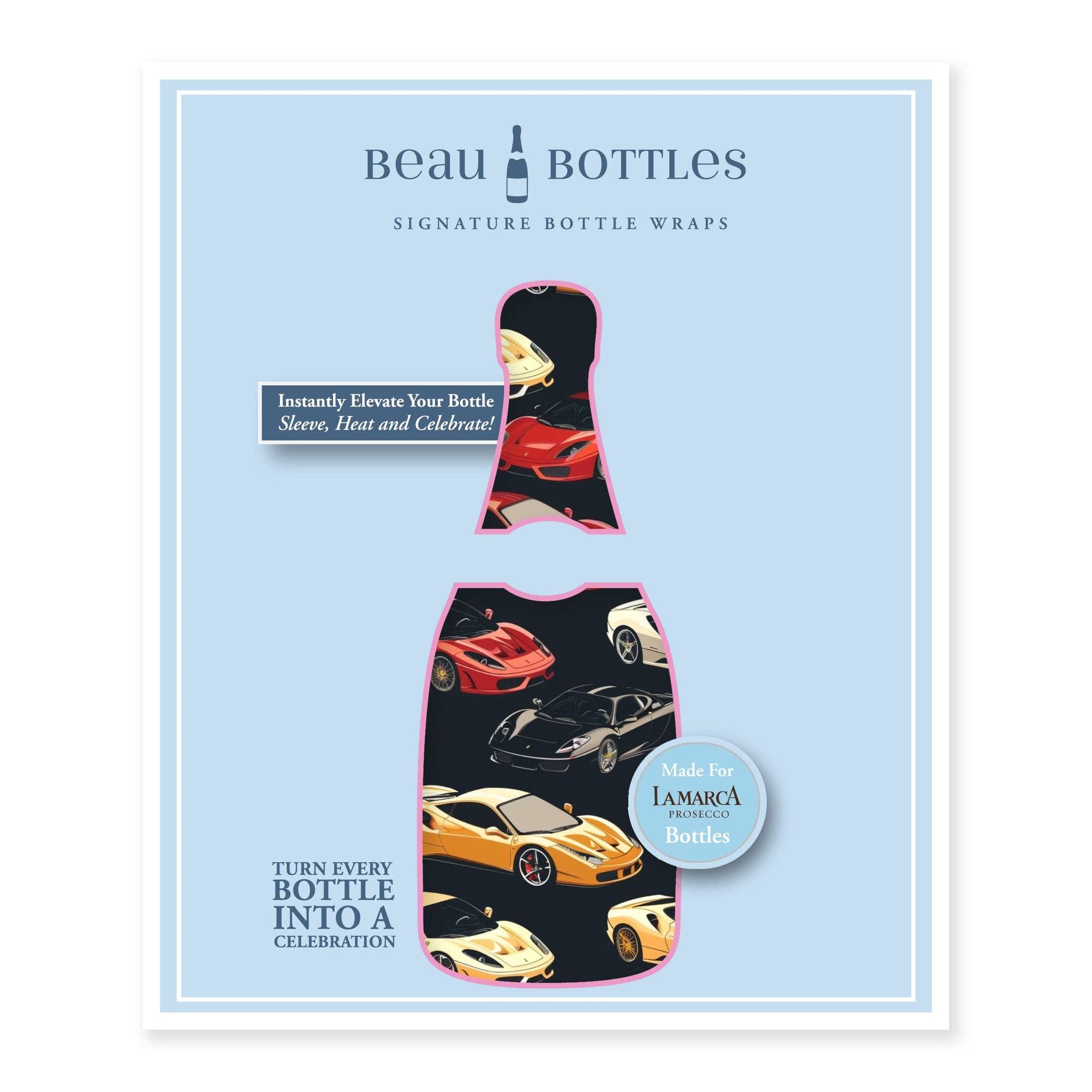 Beau Bottles - Wholesale Wine Gift Bag - Beau Bottles Vroom Vroom - Prosecco Collection5