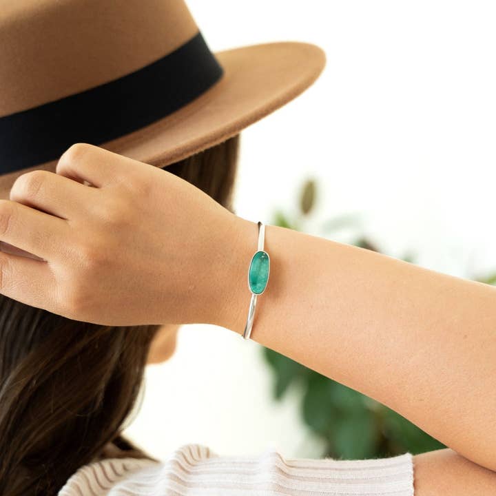 Variscite Bracelet Cuff for wholesale by Indie Rae