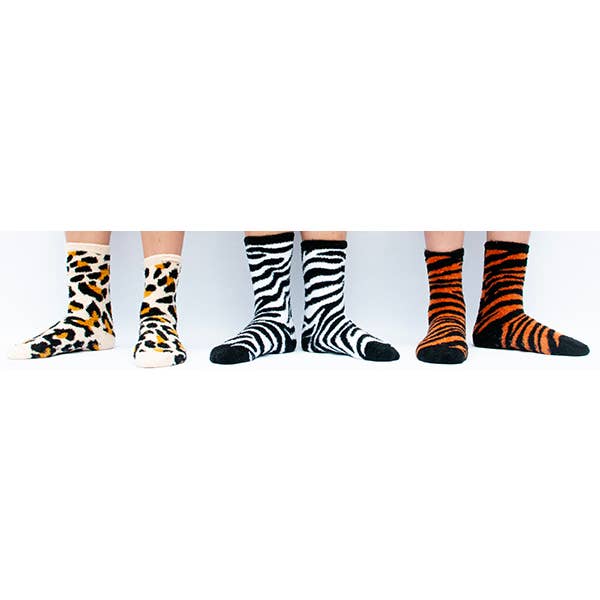 Fuzzy Safari (Fuzzy socks) for wholesale by Sock Cellar