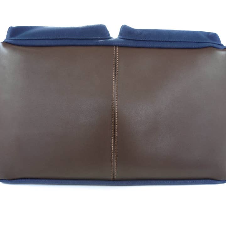 DJANGO - Wholesale Pet Carrier - Dog - Dog Carrier Bag - Navy Blue Waxed Canvas and Leather1