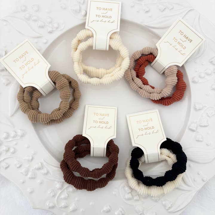 LoveLina - Wholesale Hair Tie - Everyday Ribbed Hair Ties (GOGA)0