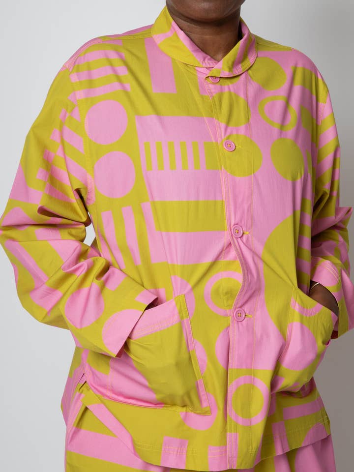 Irregular Sleep Pattern – wholesale Jacket – Women's – Paradox Pyjama Jacket in Wasabi4