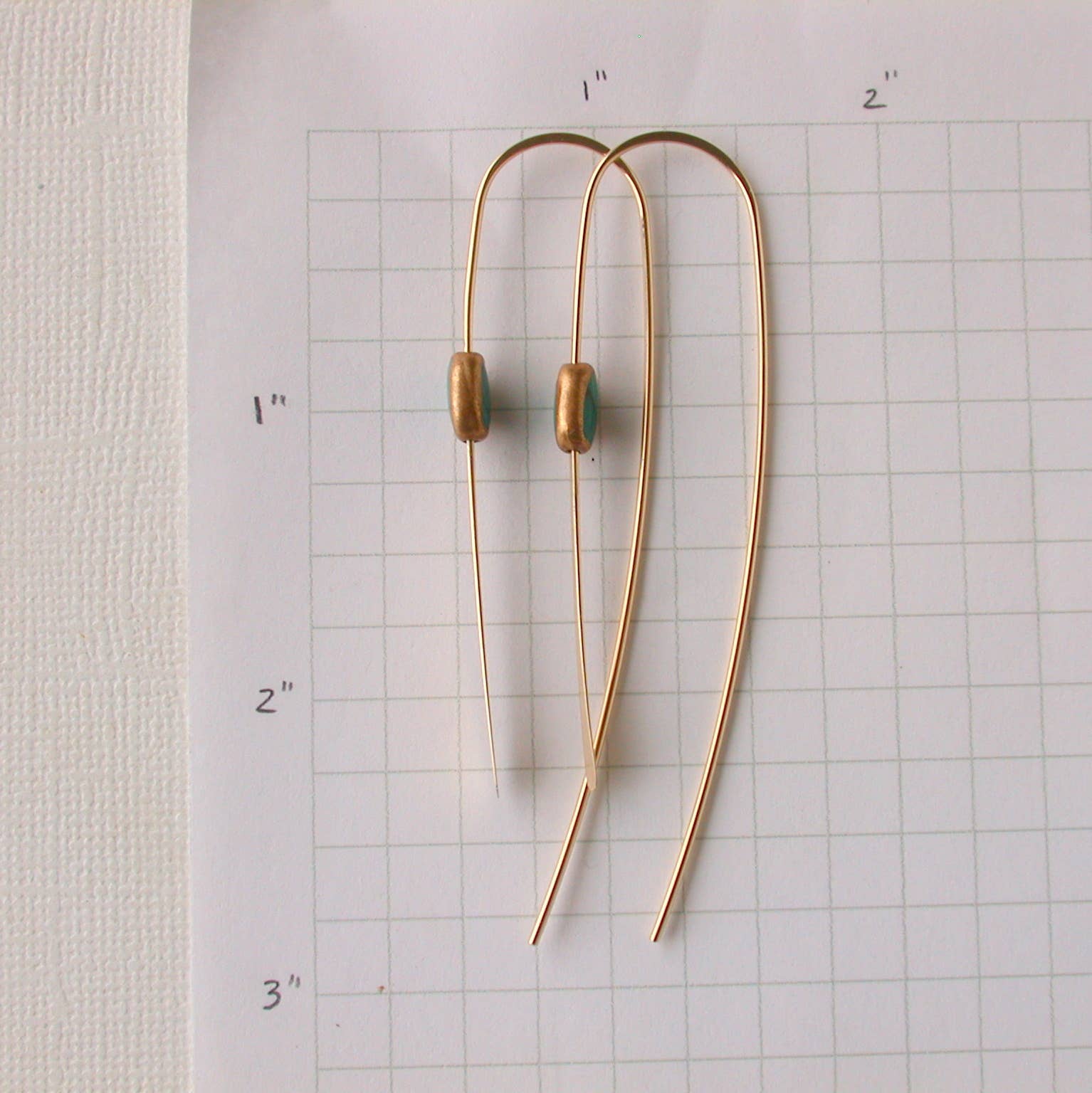 Linda Trent Jewelry – Großhandel Ohrhänger – Türkisfarbene Cabochon-Gewindeohrringe6