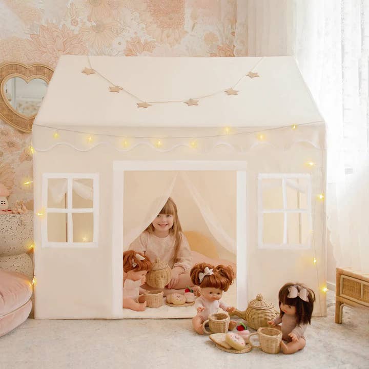Michael Meredith Inc - Wholesale Tent - Kids - Tiny Land® Playhouse Tent – Natural Cream Indoor Tent for Kids1