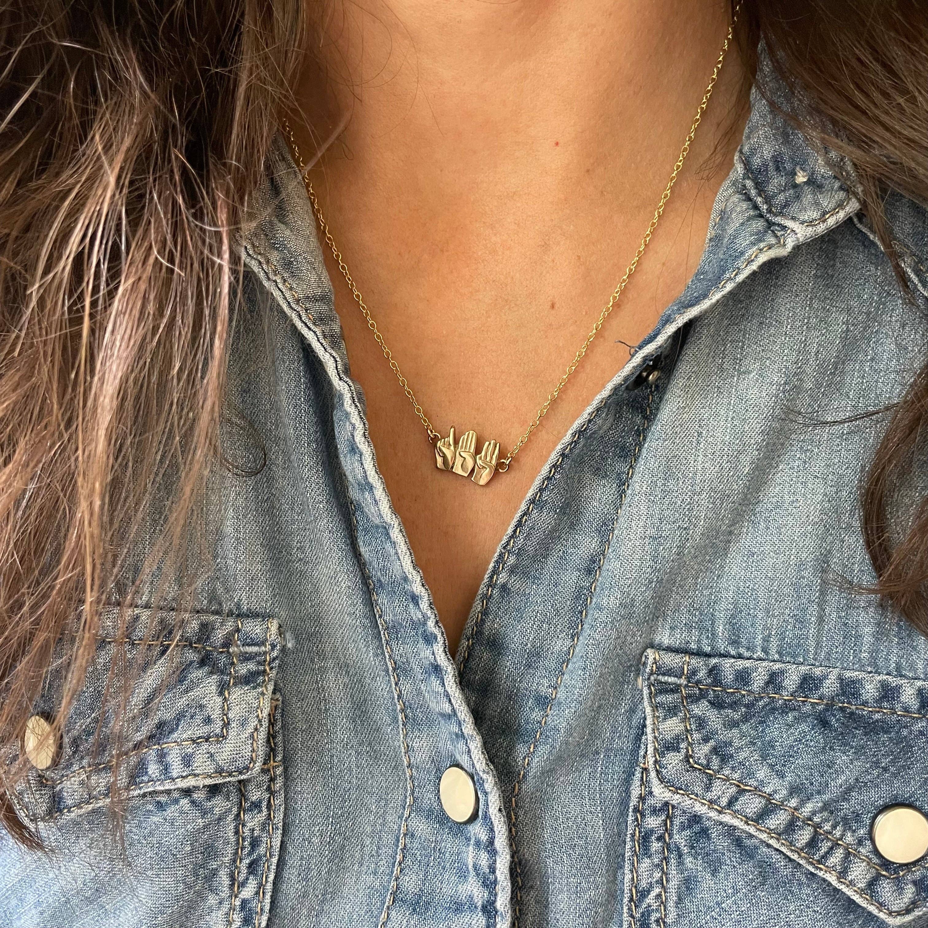 Mimosa Handcrafted - Wholesale Pendant/Charm Necklace - 143 I LOVE YOU NECKLACE1