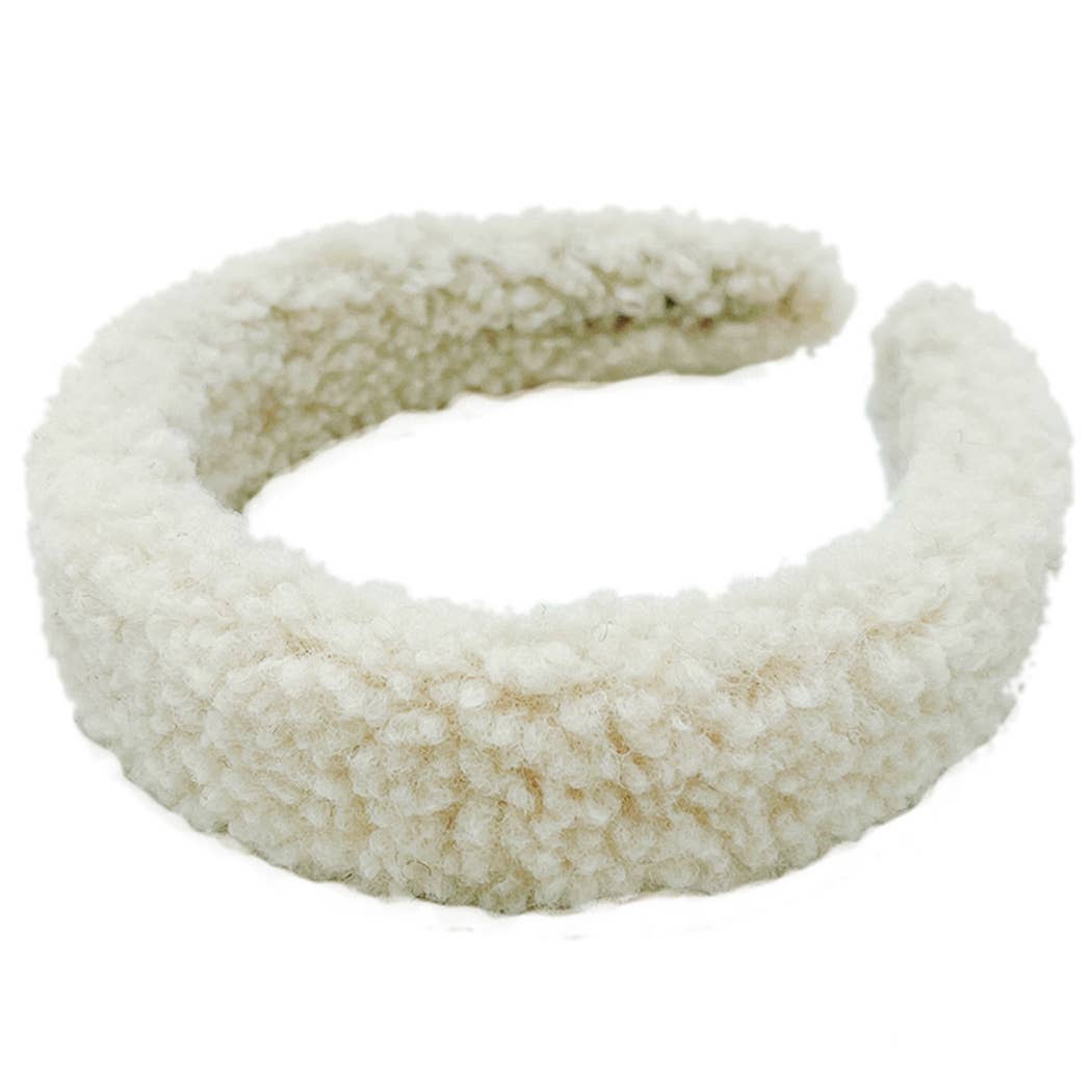 Fashion City – wholesale Pannband - Dam – Solid färg Sherpa pannband7