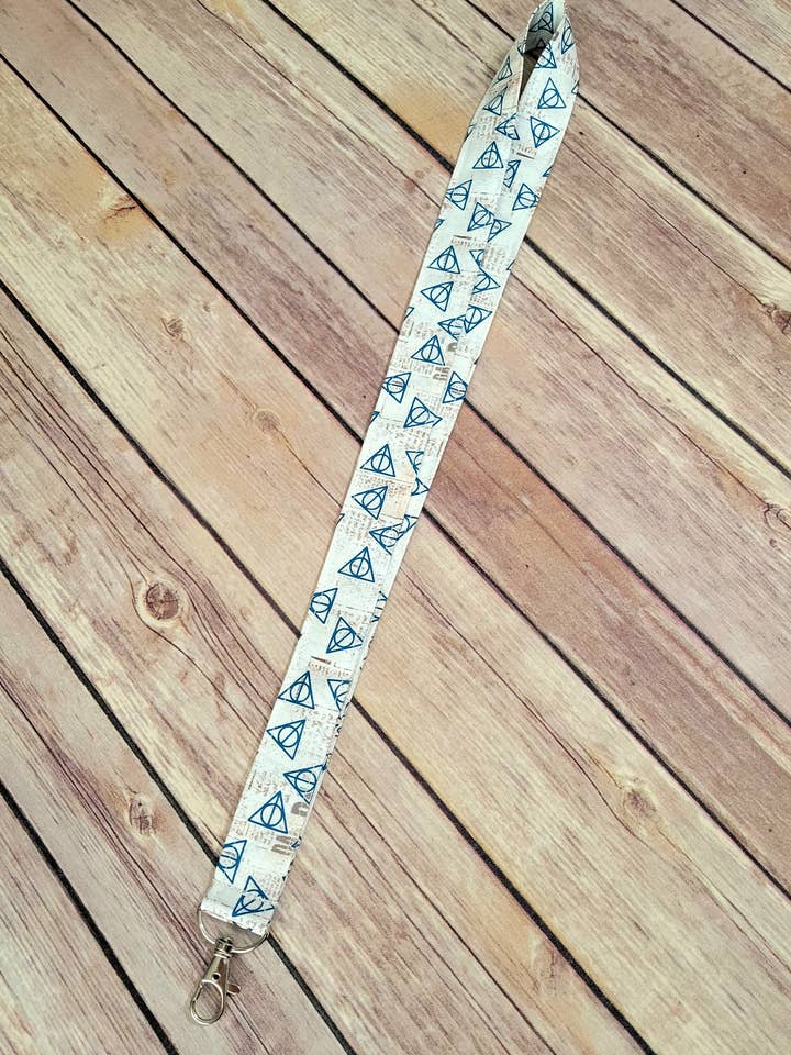 Wizard Symbol Fabric Lanyard | Badge ID Holder With Clasp for wholesale by Burpie Bibs Boutique