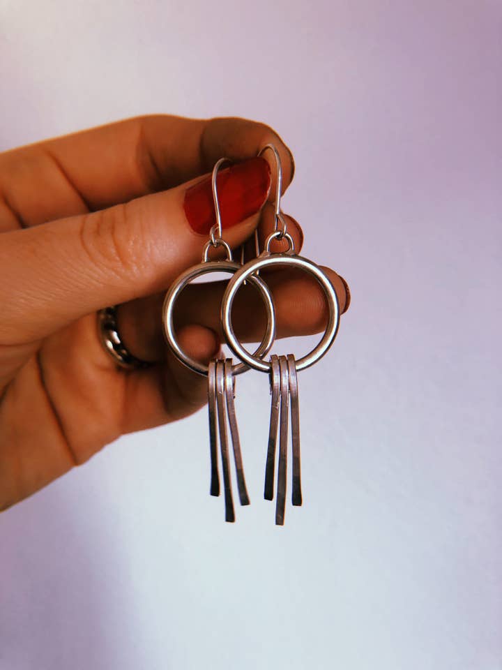 Dangle Hoops • Three Drops for wholesale by A Lloyd Jewelry